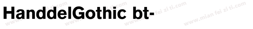 HanddelGothic bt字体转换